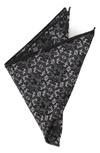 Cufflinks, Inc X Disney Mickey Mouse Damask Tile Silk Pocket Square In Gray