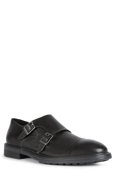 Geox Aurelio Double Monk Strap Shoe In Black | ModeSens display picture 1