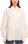 ABSENCE OF COLOUR FANNY PLEAT SLEEVE BUTTON-UP SHIRT