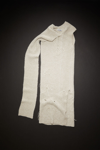 Acne Studios Fn-wn-dres000850 Ecru/white Distressed Ribbed Knit Dress In Ecru,white