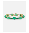 IRENE NEUWIRTH Chrysoprase and Emerald Tennis Bracelet