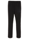 Palm Angels Tuxedo Leopard Tech Jersey Track Pants In Black