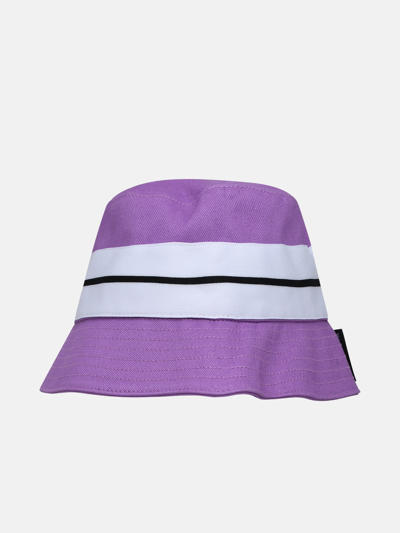 Palm Angels Venice Lilac Cotton Hat In Violet