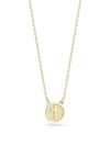 Ember Fine Jewelry 14k Gold Cross Pendant Necklace In Gold