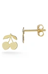 Ember Fine Jewelry Italian 14k Yellow Gold Cherry Stud Earrings In Gold