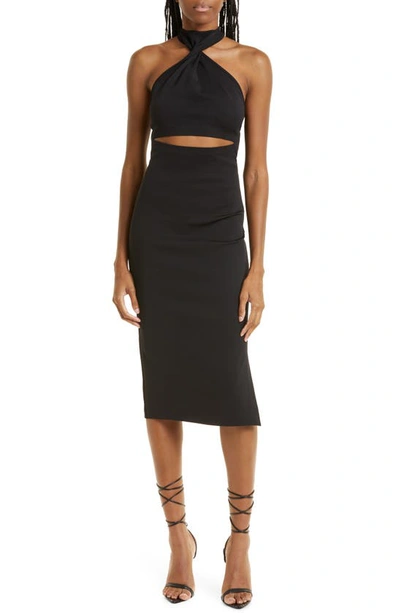 Gauge81 Abile Cut-out Detail Midi Dress In Black