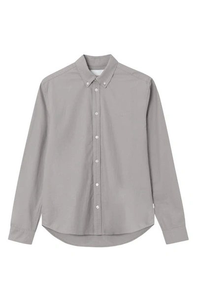 Les Deux Kristian Stretch Button-down Oxford Shirt In Dark Navy