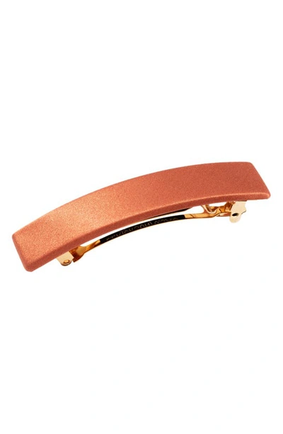 L Erickson Satin Rectangle Barrette In Fireside