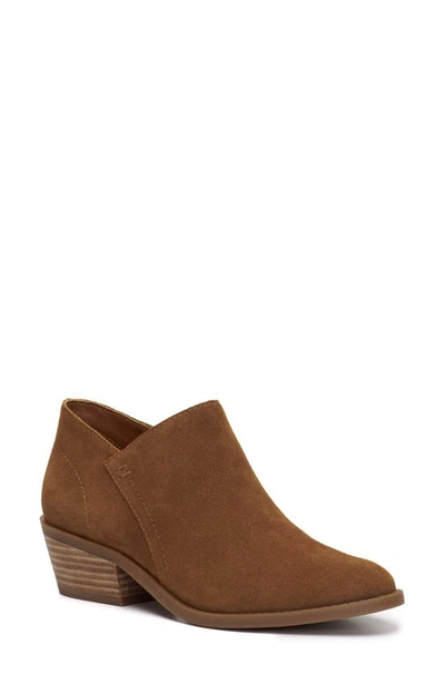 Lucky Brand Fanky Suede Bootie In Topanga Tan Oilsue