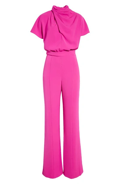 Black Halo Estella Short Sleeve Jumpsuit In Pink