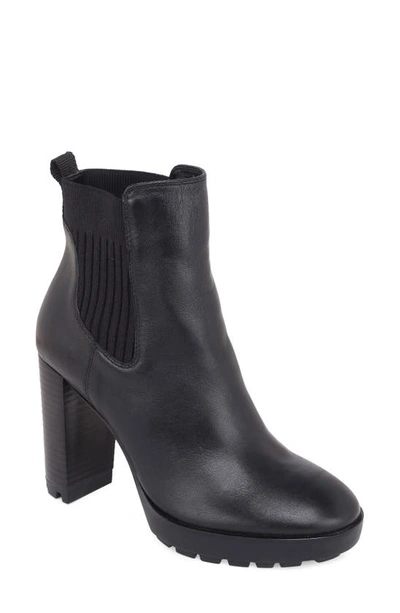 Kenneth Cole New York Women's Junne Lug Sole Chelsea Narrow Booties Women's Shoes In Black