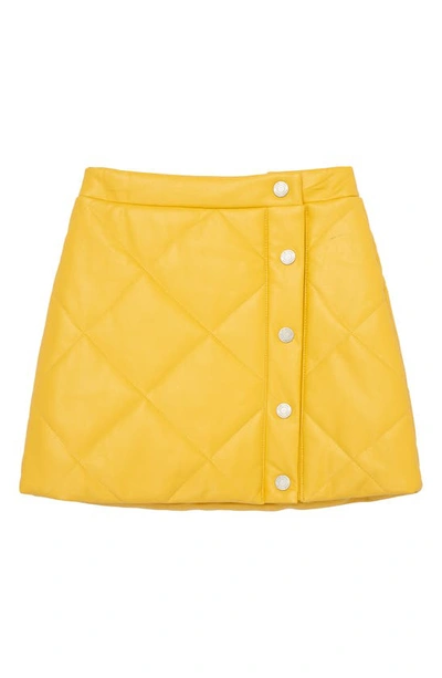 Habitual Girls' Quilted Skirt - Big Kid In Mustard
