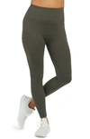 Spanx Seamless Active Leggings In Dark Palm