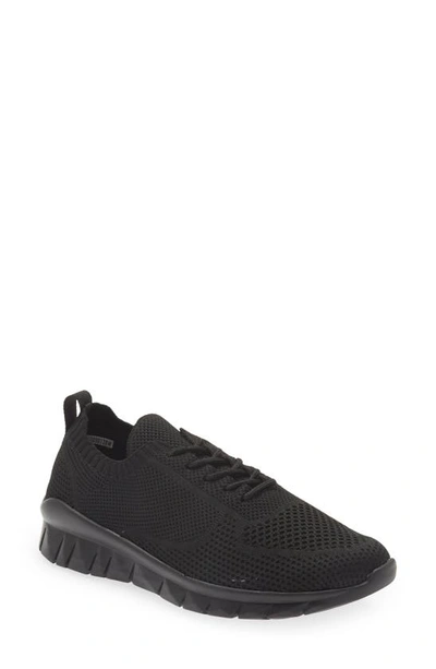 Naot Galaxy Sneaker In Black Knit W. Black Sole