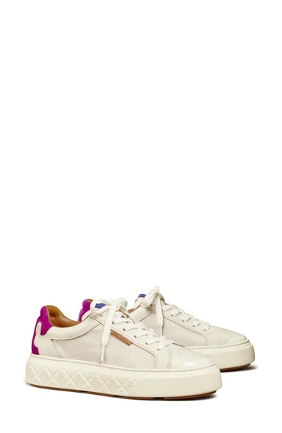 Tory Burch Ladybug Sneaker In New Ivory/ New Ivory/ Fuchsia