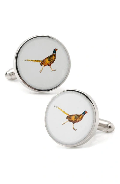 Cufflinks, Inc Pheasant Bird Cuff Links In White