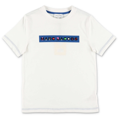 Little Marc Jacobs Kids' Marc Jacobs T-shirt Bianca In Jersey Di Cotone In White