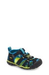 Keen Kids' Seacamp Ii Cnx Water Friendly Sandal In Black/ Brilliant Blue