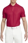 Nike Dri-fit Adv Tiger Woods Golf Polo In Team Red/ Gym Red/ Black