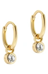 Ted Baker Sinalaa Crystal Huggie Hoop Earrings In Gold