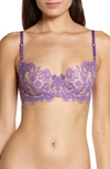 Skarlett Blue Entice Lace Balconette Bra In Pure Purple