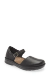 Naot Catania Mary Jane Flat In Soft Black Leather