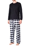 Sleephero Flannel Pajama Set In Black