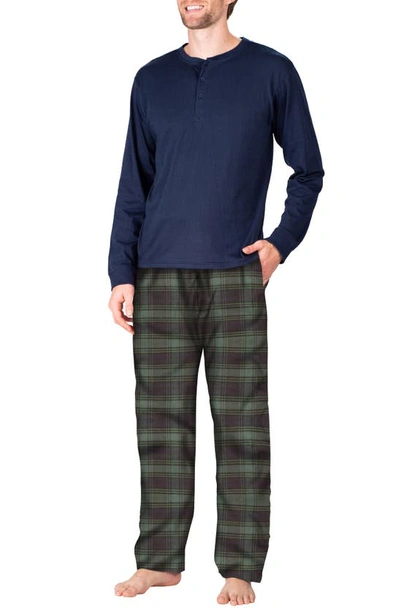 Sleephero Flannel Pajama Set In Blue