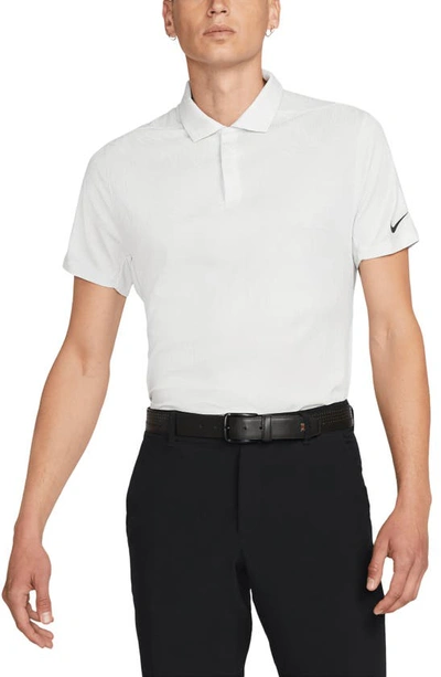 Nike Dri-fit Adv Tiger Woods Golf Polo In Photon Dust/ White/ Black