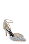 Badgley Mischka Nisha Pointed Toe Pump In Silver