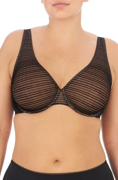 Natori Revive Unlined Underwire T-shirt Bra In Black / Buff