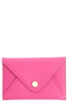 Royce New York Envelope Style Business Card Holder In Bright Pink
