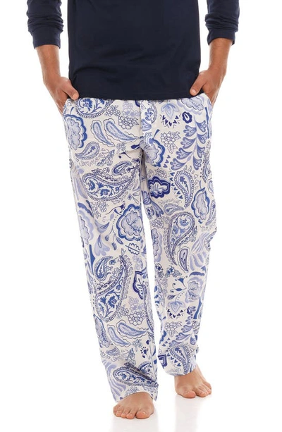 The Lazy Poet Drew Persian Pajama Pants In Blue