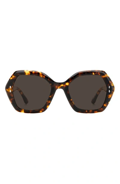 Isabel Marant 53mm Geometric Sunglasses In 0szj Ivory