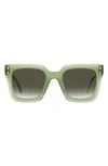 Isabel Marant 51mm Square Sunglasses In Green / Green Shaded