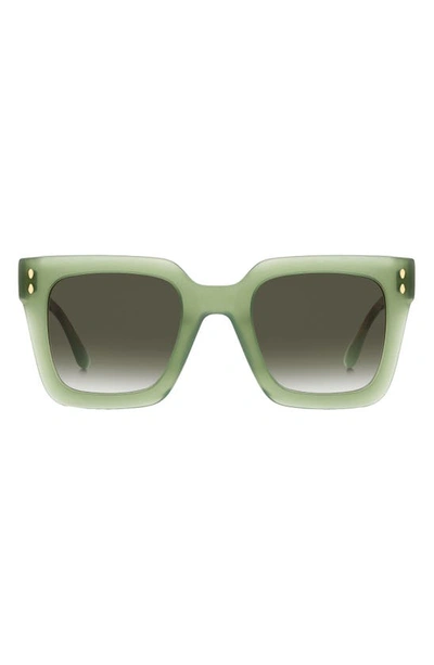 Isabel Marant 51mm Square Sunglasses In Green / Green Shaded