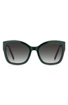 Marc Jacobs 56mm Gradient Round Sunglasses In Teal / Grey Shaded