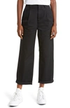 BRIXTON VICTORY HIGH WAIST WIDE LEG ANKLE PANTS