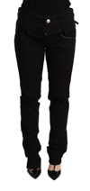 ACHT ACHT BLACK LOW WAIST SKINNY DENIM JEANS WOMEN'S TROUSER