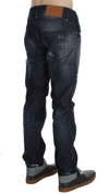 ACHT ACHT BLUE COTTON REGULAR STRAIGHT FIT MEN'S JEANS