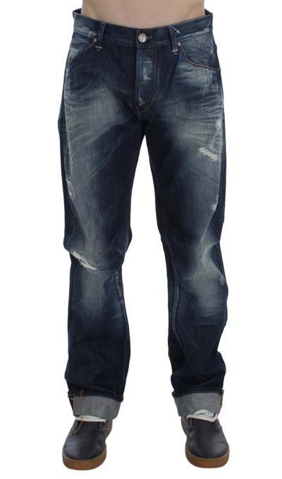 Acht Wash Cotton Denim Regular Fit Jeans In Blue