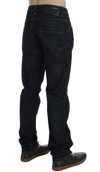 ACHT ACHT BLUE WASH COTTON DENIM STRAIGHT FIT MEN'S JEANS