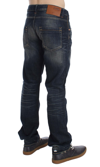 ACHT ACHT BLUE WASH STRAIGHT FIT LOW WAIST MEN'S JEANS