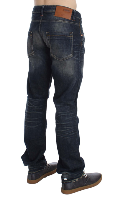 Acht Wash Straight Fit Low Waist Jeans In Blue