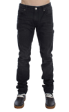 Acht Gray Cotton Skinny Slim Fit Mens Jeans In Gray