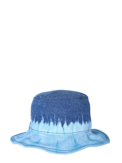 Alberta Ferretti Oceanic Tie Dye I Love Summer Bucket Hat In Blue