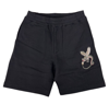 Alexander Mcqueen Men's Black Cotton Short W/green Dragon Patch 612763 1000 In Black