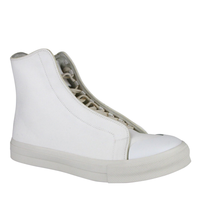 Alexander Mcqueen Men's Hi Top White / Ivory Canvas Sneaker