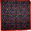 Alexander Mcqueen Women's Black / Red Modal / Wool Petal Skull Shawl Scarf 505219 1074 In Black / Red