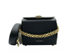 ALEXANDER MCQUEEN ALEXANDER MCQUEEN WOMEN'S BLACK LEATHER BOX 19 WITH GOLD HARDWARE CROSSBODY BAG